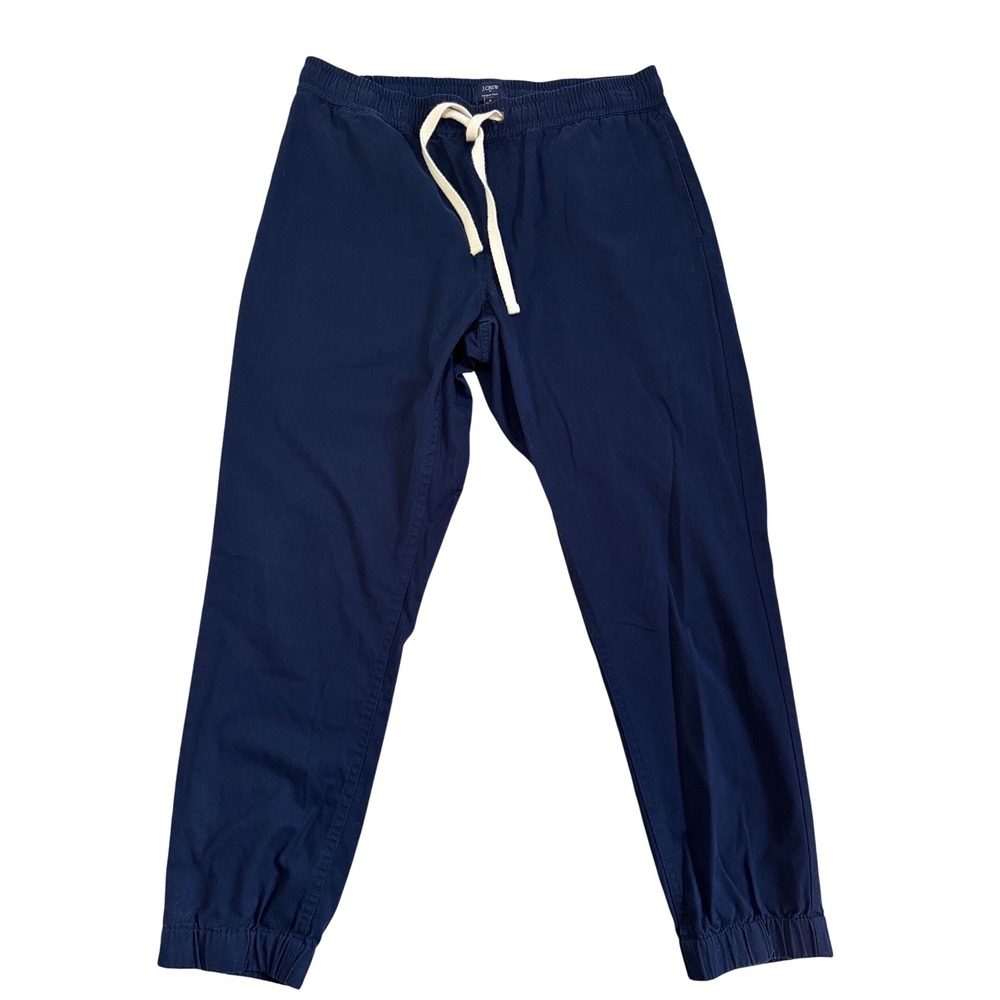 J.Crew Mens Stadium Pant Navy Blue Cotton‎ Joggers B8814 Size Medium